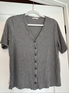 Marine Layer Lexi Button-Front V-Neck Top